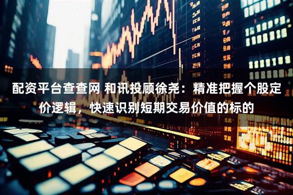 配资平台查查网 和讯投顾徐尧：精准把握个股定价逻辑，快速识别短期交易价值的标的